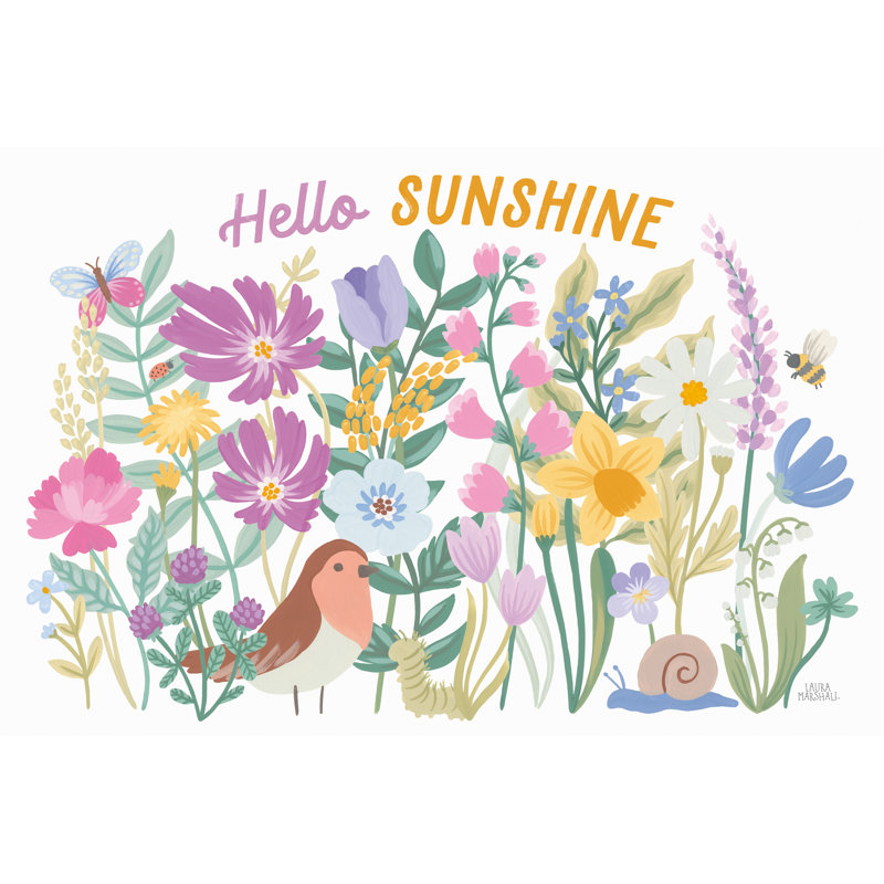 «Spring Meadow I» sur toile par Laura Marshall, H 20 po x l 30 po
