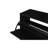Freestanding 3 Door Shoe Rack, Entryway Storage Cabinet, 44Lb Load, Engineered , -, Gold Handle, Double Shelf, Metal Base With Slip Pads, Black Particle Board, Simple Assembly Procedure For Entryway,-127429498