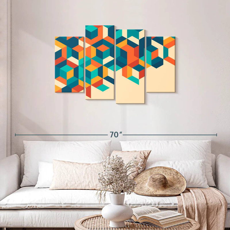 Abstrait cube Avery, H 27 po x l 43 po