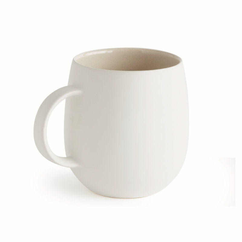 Boese Ceramic Coffee Cup Set by Barclay Butera, White/Tan