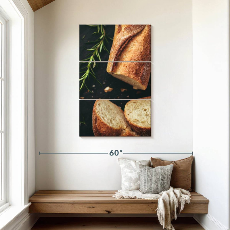 Baguette fraîchement cuite, H 45 po x l 28 po
