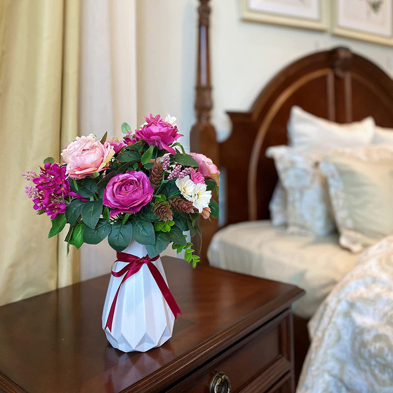 Centres de table mixtes dans un vase, Blanc
