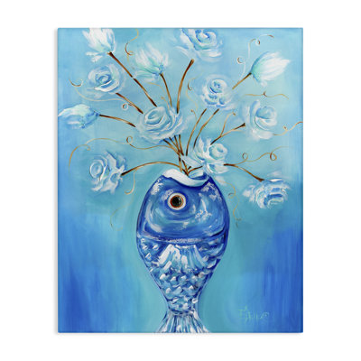 Art mural sur toile Bouquet de poissons par Estelle Grengs