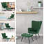 Nevin Velvet Lounge Chair With Footstool-789882895