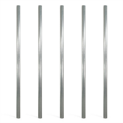 8 FT Green Chain Link Fence Terminal Post, Terminal Post with 2-3/8” Outside Diameter, Chain Link Fence Parts, Hardware, Accessories, Pack of 5