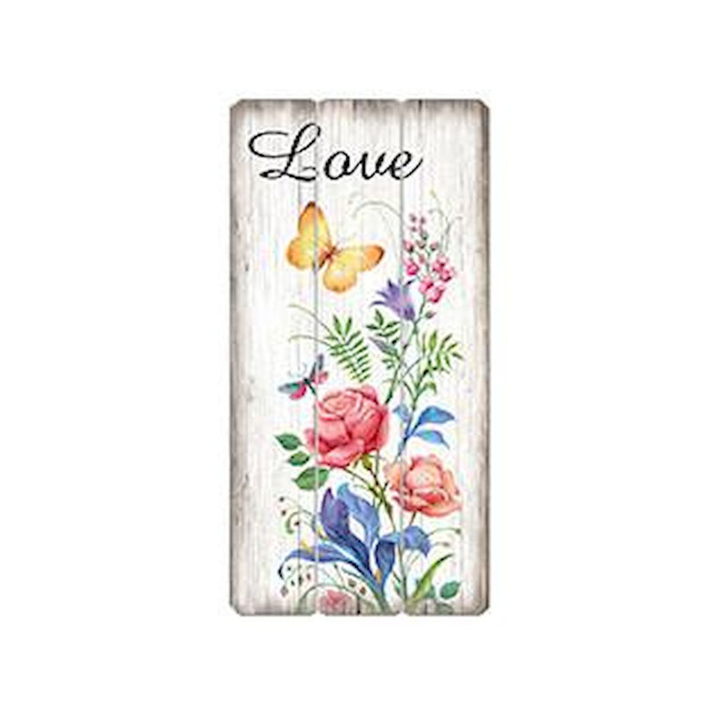 Décoration murale enseigne en bois love
