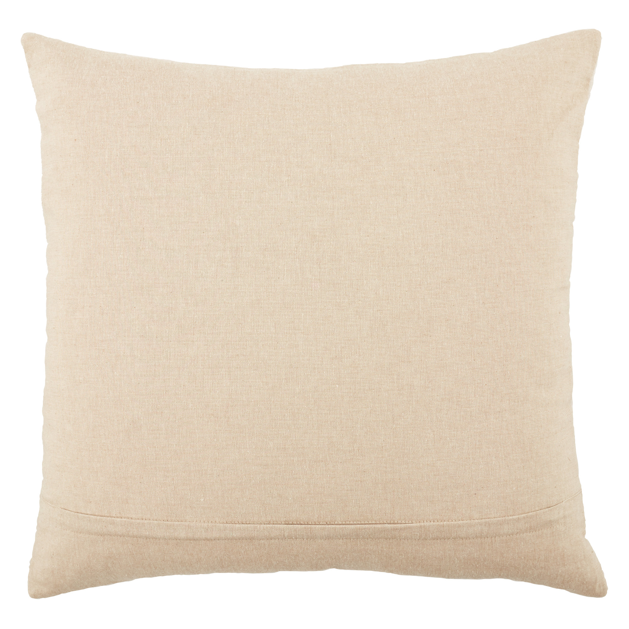Ramona Square Cotton Pillow Cover & Insert, Blanc De Blanc/Silver Green/Rich Gold, Pillow Cover Only - No Insert