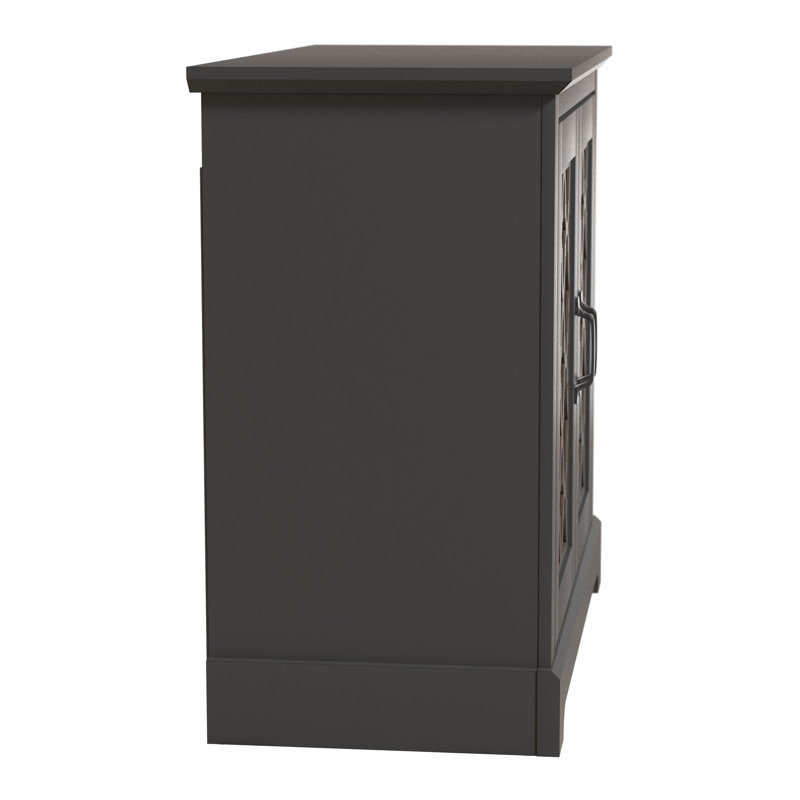 Chessani Traditional Coordinated Storage Sideboards Buffet 2 Piece Set, Black