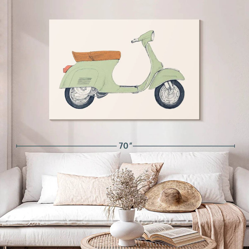 Vespa rétro Mehar, H 32 po x l 48 po