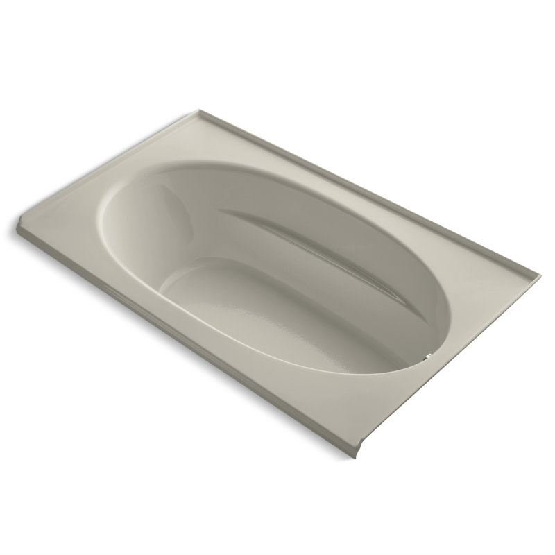Windward 72" x 42" Drop In Soaking Bathtub, Sandbar, Right