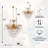 Jamie- 4 - Light Iron Tiered Chandelier