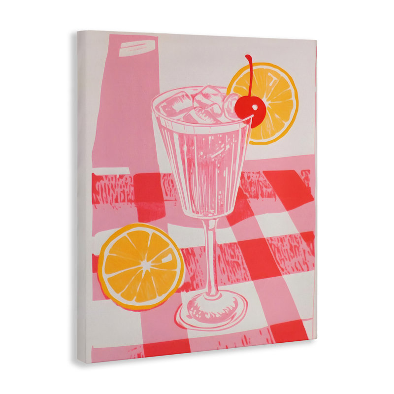 Limonade rose sur toile nappe, design par Walker Noble, H 20 po x l 16 po