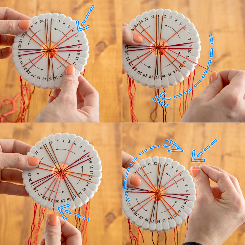 Friendship Bracelet Wheel Patterns Braiding Wheel Bracelet