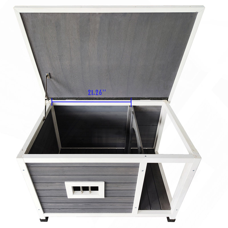 Chenil d'extérieur pour chiot, cage imperméable pour chien, niche pour chien en bois avec terrasse