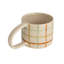 Grande tasse en grès à carreaux