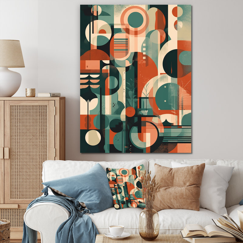 Mid Century Artistic Transformations II, reproduction d'art sur toile, H 32 po x l 16 po x P 1 po, Toile tendue
