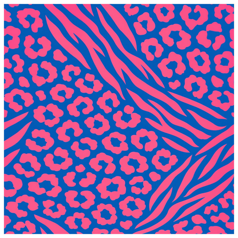 Couvertures à imprimé animal rose et bleu, 60in W x 80in H