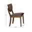 Ensemble de chaises d'appoint 2 pièces rembourrées en bois chocolat foncé