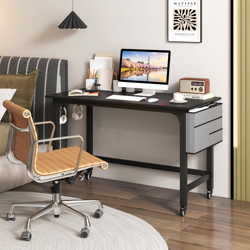 Idaris Steel Computer Desk, Black