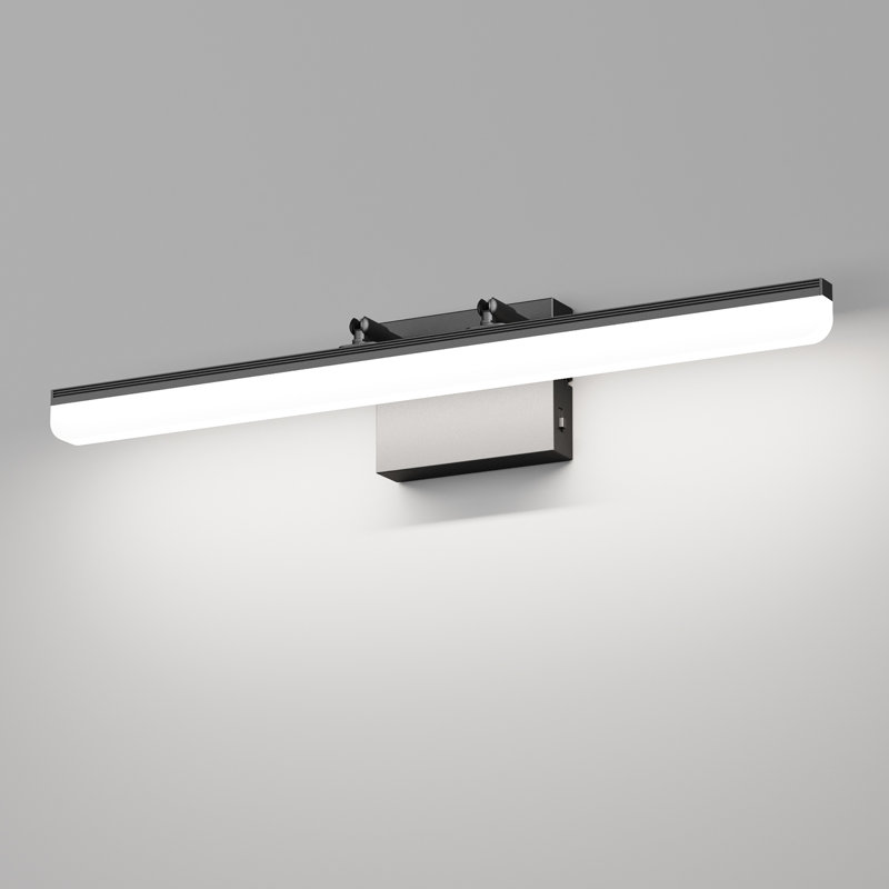 Barre d'éclairage 24 po à DEL à intensité variable 18 W, 5 températures de couleur réglables, Noir mat