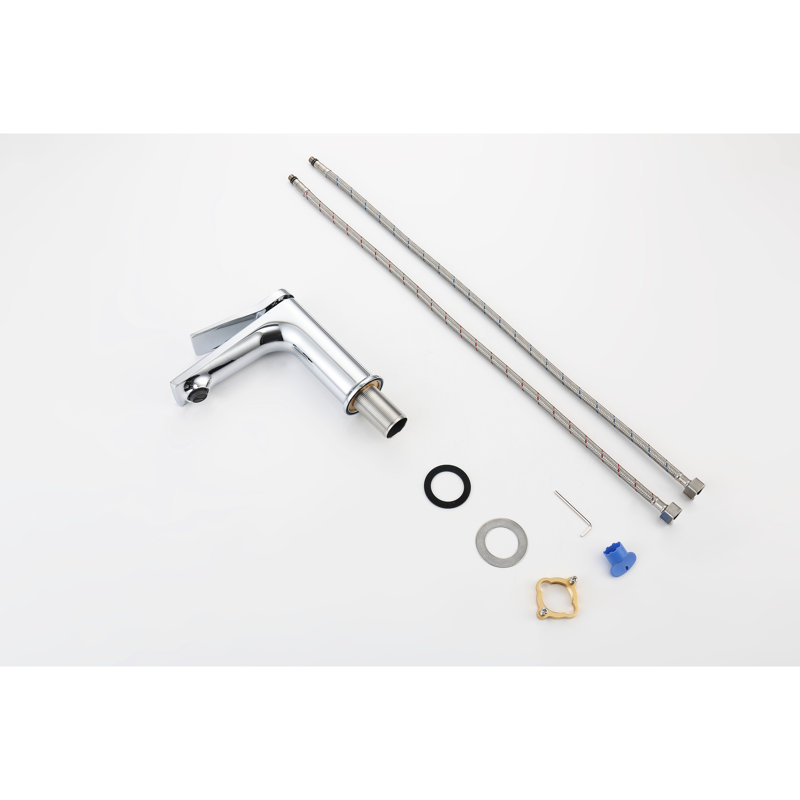 Robinet de douche contemporain - hauteur du produit 2,76 po, robinet d'eau de robinet de salle de bain moderne à poignée simple