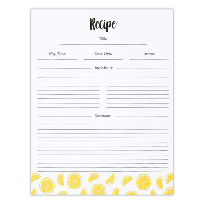 Outshine Premium Recipe Notecard