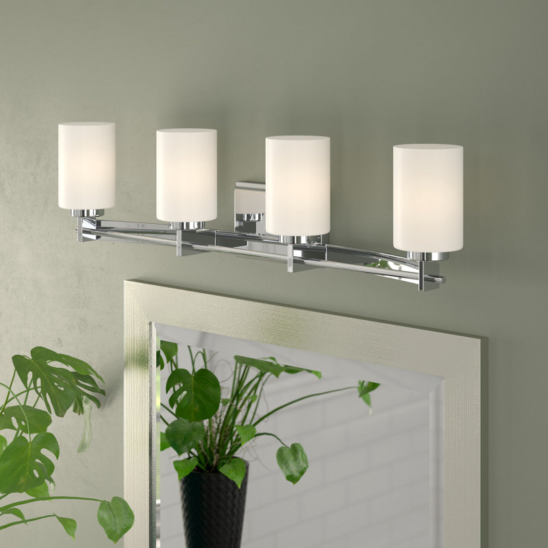 Éclairage pour meuble-lavabo à intensité variable Biller, Chrome poli