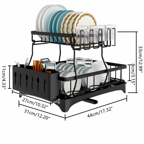 Tonchean Wall Mount Stainless Steel Dish Rack, Wayfair