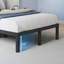 Base de lit plateforme en métal avec support de lattes en acier robuste, aucun sommier requis-1410926885-1437585966-1410926875