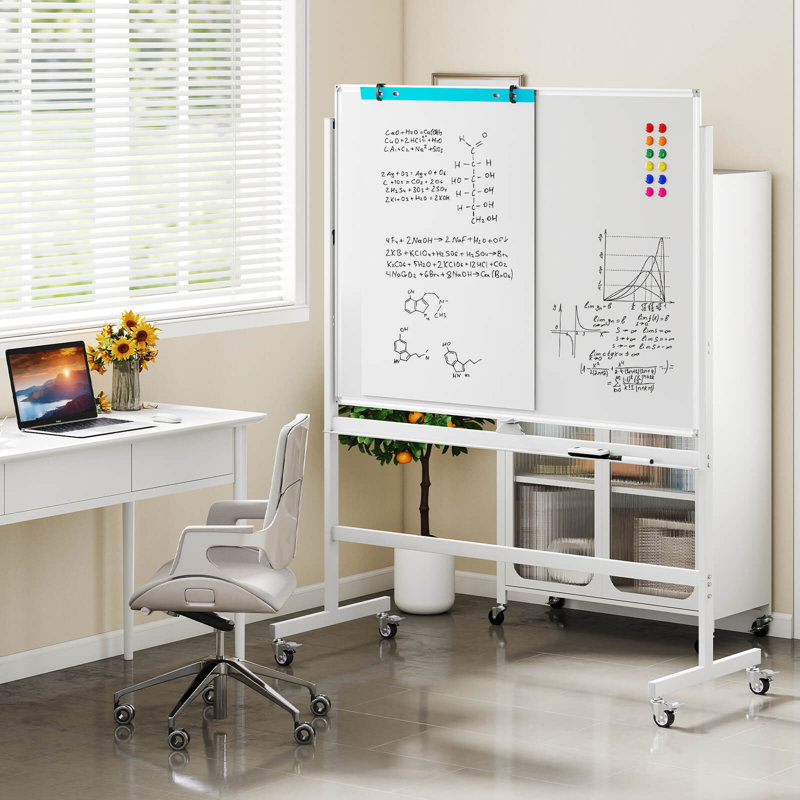 Tableau blanc magnétique réversible 48 po x 36 po
