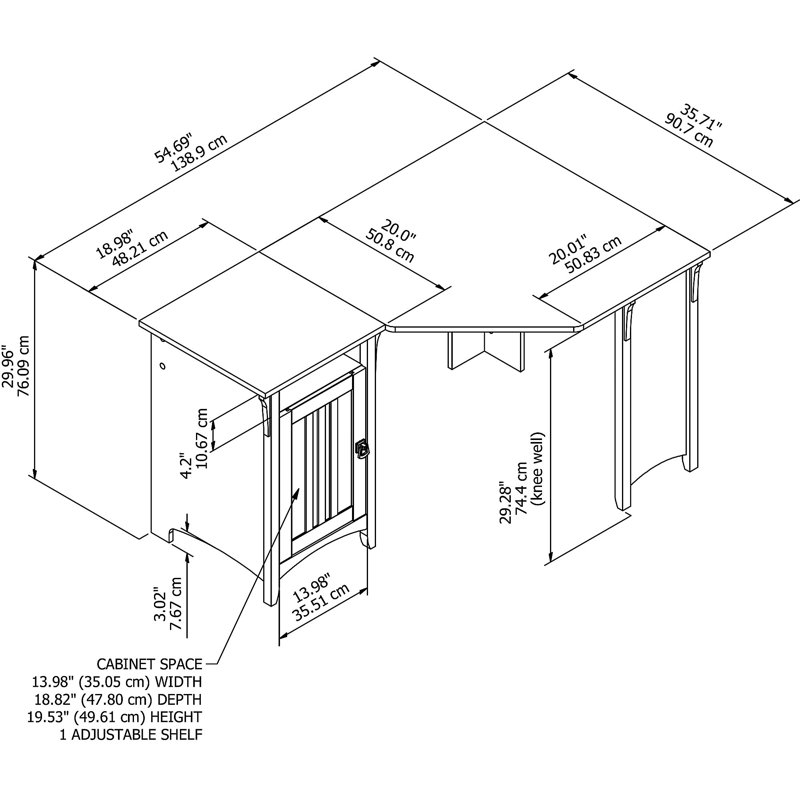 Ensemble de bureau configurable Salina