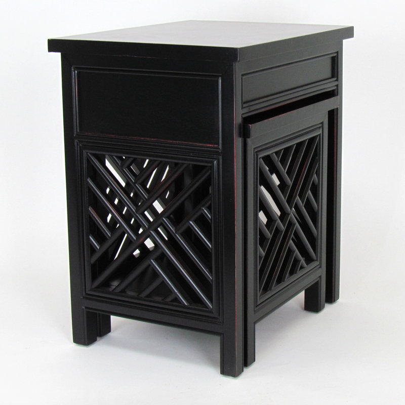 Tables de rangement Hopkins, Noir antique