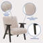 Chaise d'appoint en sherpa de style moderne avec structure en bois espresso-1494062033