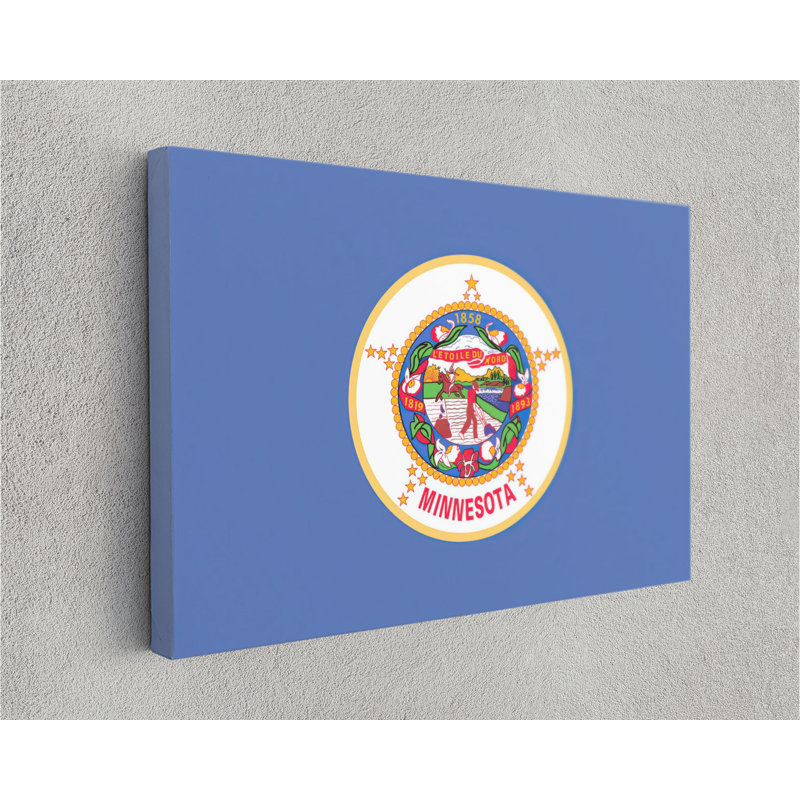 «Minnesota State Flag», impression sur toile tendue, L 36 po x H 24 po