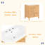 Meuble-lavabo contemporain durable en grain de bois de 30 po avec lavabo en céramique, pieds en bois massif, tablette réglable et porte et tiroir à fermeture en douceur, support de rangement, conception à dossier ouvert-842872812-842872813