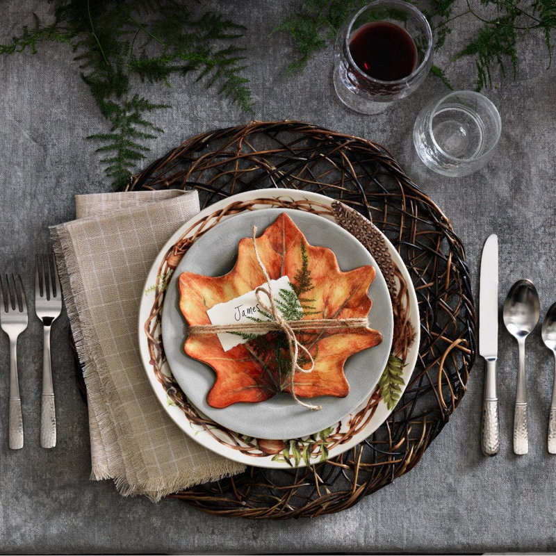 Forest Walk Leaf Plate Assorted 4 - Piece Set
