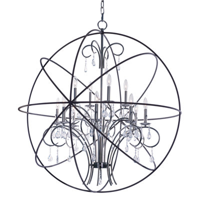 McCaysville 12-Light Candle Style Globe Chandelier -  Rosdorf Park, 64C0899D2FA145F7BBA38F88980F4BFB
