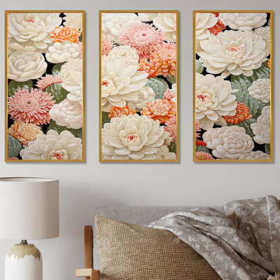 Beige minimalisme Cactus II - ensemble de reproductions d'art mural cactus floral