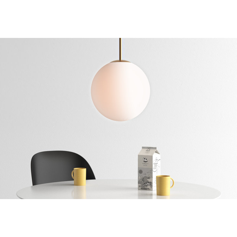 Drake 1-Light Metal and Glass Single Pendant