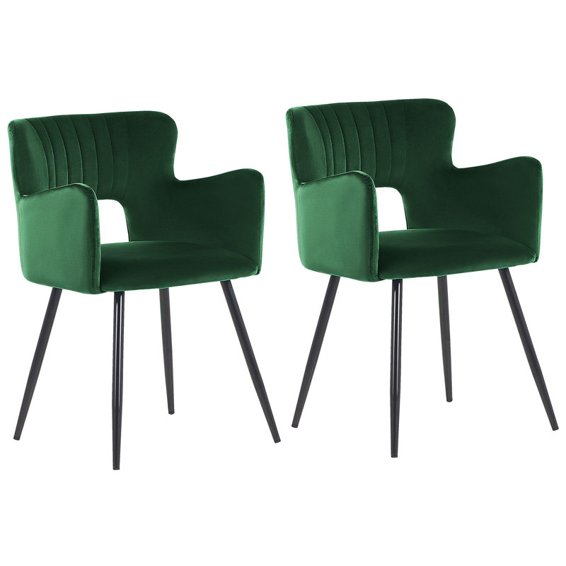 Kirssy Upholstered Dining Chair, Emerald Green
