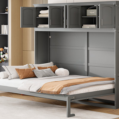 Murphy Bed Wall Bed With Top Cabinets, Bed Frame