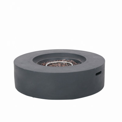 Lightweight Concrete Outdoor Circular Fire Pit, 50,000 Btu (Tank Cover Not Included)