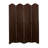 Solal Hinged Foldable Partition 4 Panel Scroll Partition Divider Screen with Faux Leather Detailing