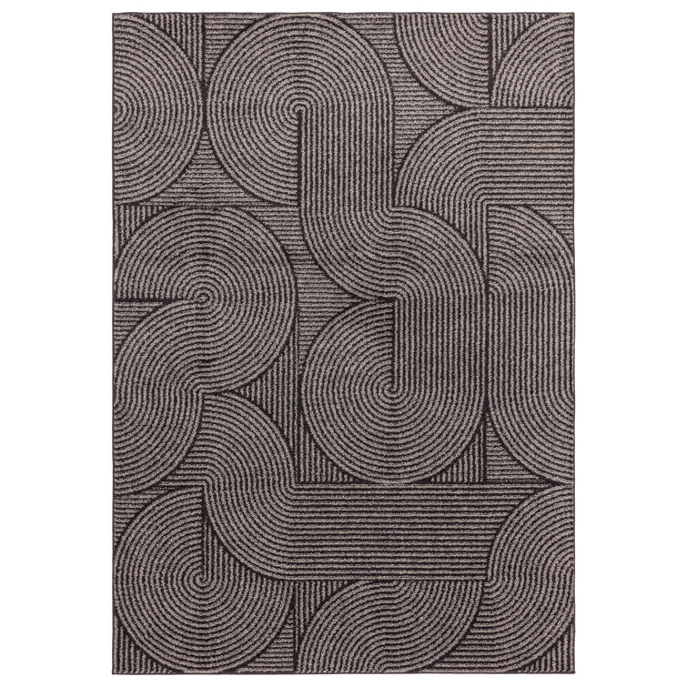 Bradshaw Charcoal Geometric Area Rug