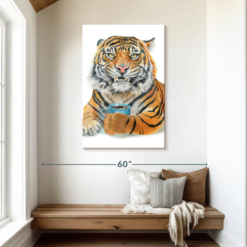 Brampt Too Early Tiger, 45" H x 30" W