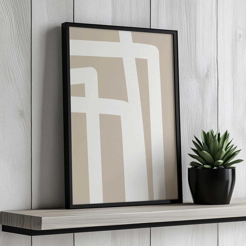 «Neutral Abstract 5B» par Garima Dhawan, reproduction d'art sur toile, H 32 po x l 24 po, Blanc