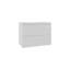 Armoire de salle de bain Opalo, avec deux tablettes et rangement ouvert, blanc-1760687303