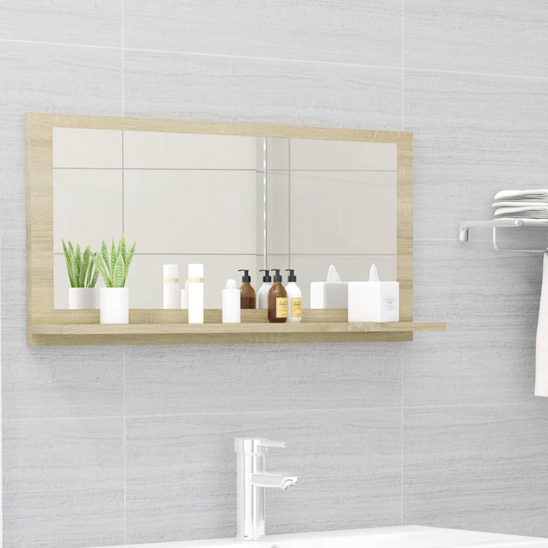 Miroir de salle de bain, Chêne de Sonoma, 14,6 po x 31,5 po