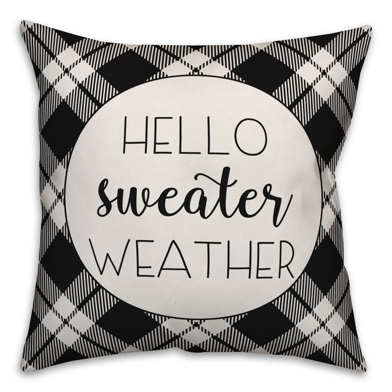 Plaid Reversible Pillow Cover, 20" x 20"