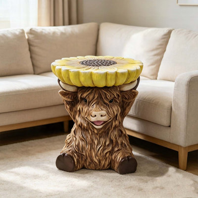 Tabouret 13 pouces Highland Cow